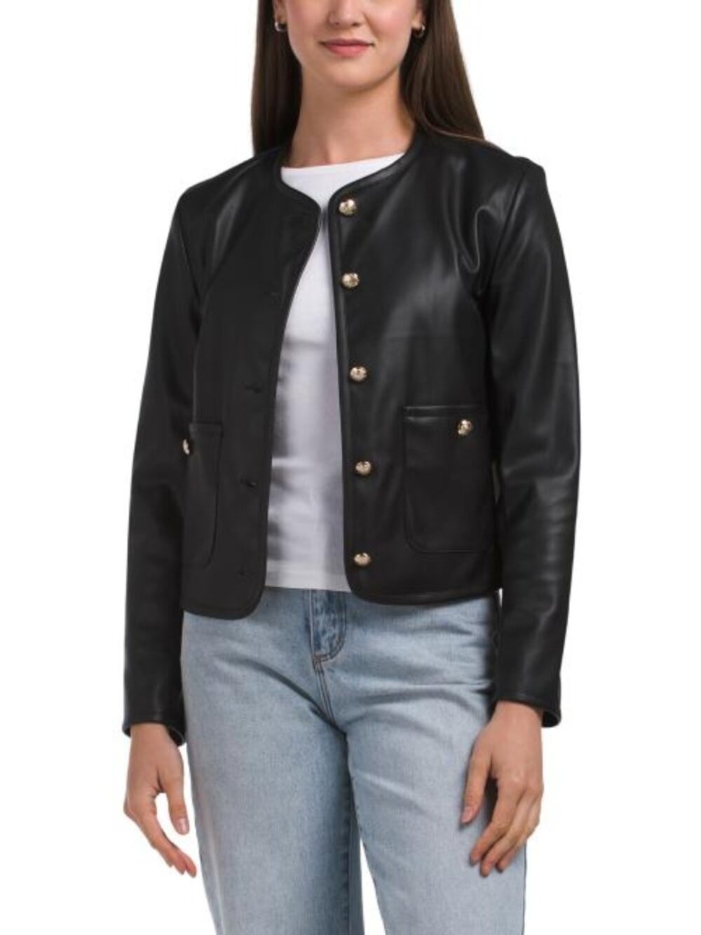 JUDE CONNALLY Made In Usa Faux Leather Hope Jacket